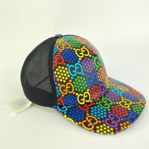 Gucci New Psychedelic GG Baseball Cap Hat with - Picture 7 of 12